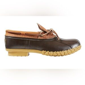 L.L. Bean Men's Brown and Tan Leather Boat Shoes